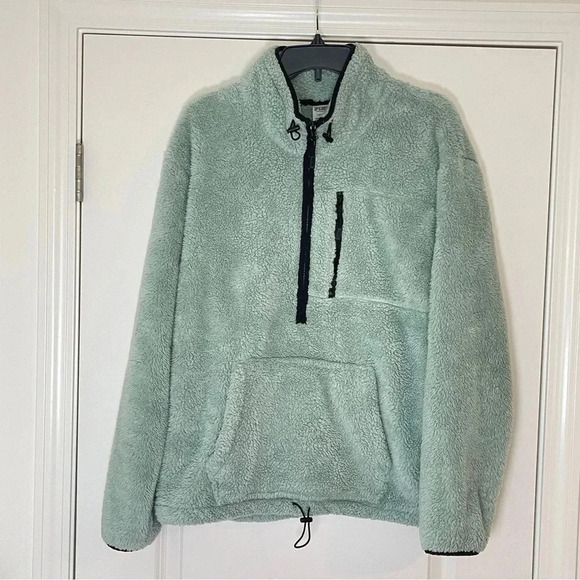 Plush Pink Victoria Secret Teal Quarter Zip Pullover Jacket - Size Large - Picture 1 of 3